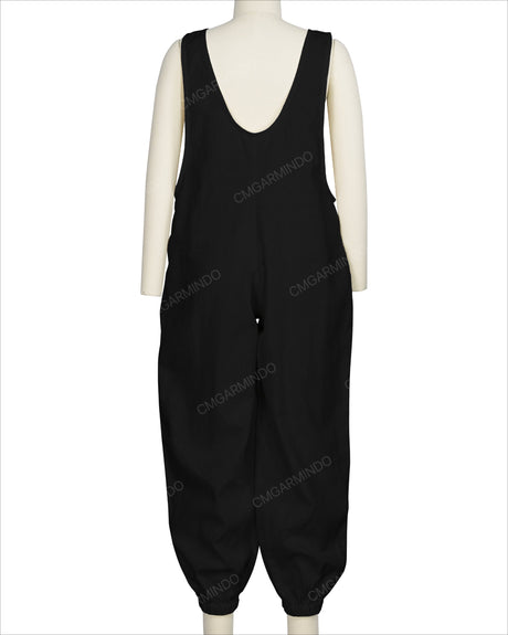 Elastic Hem Relax Overalls
