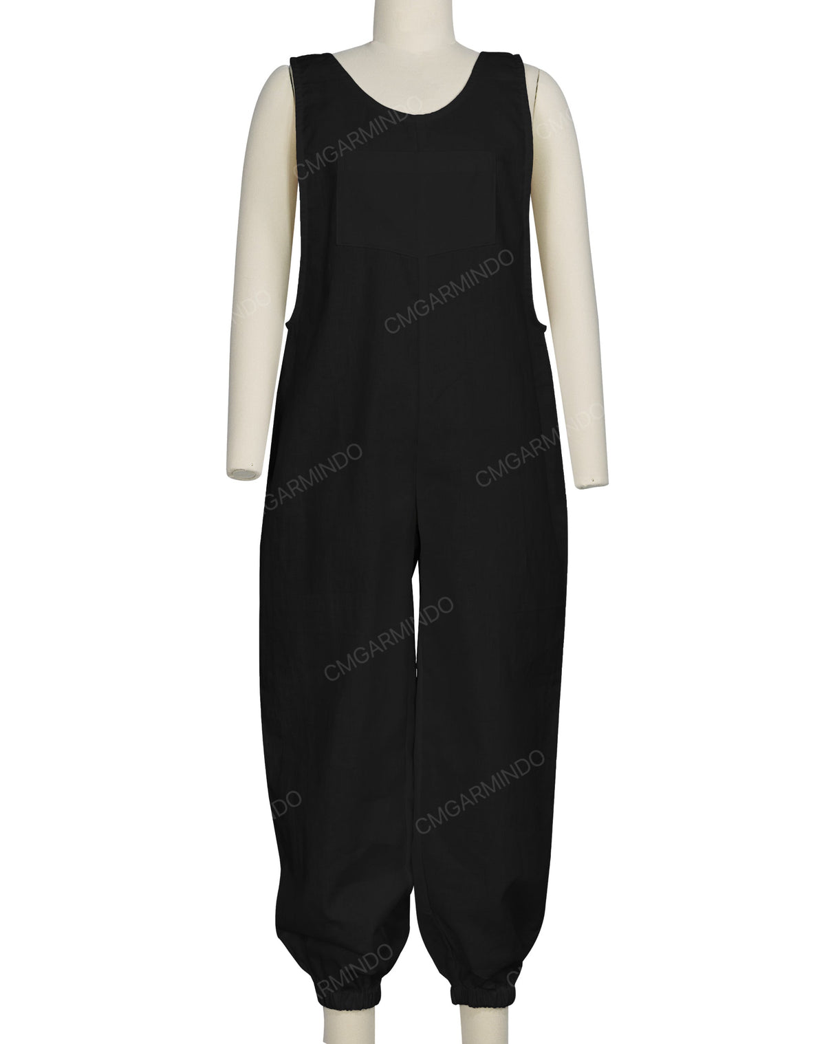 Elastic Hem Relax Overalls