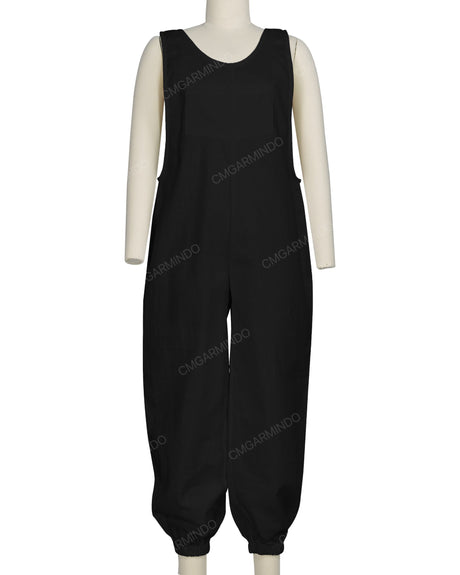 Elastic Hem Relax Overalls