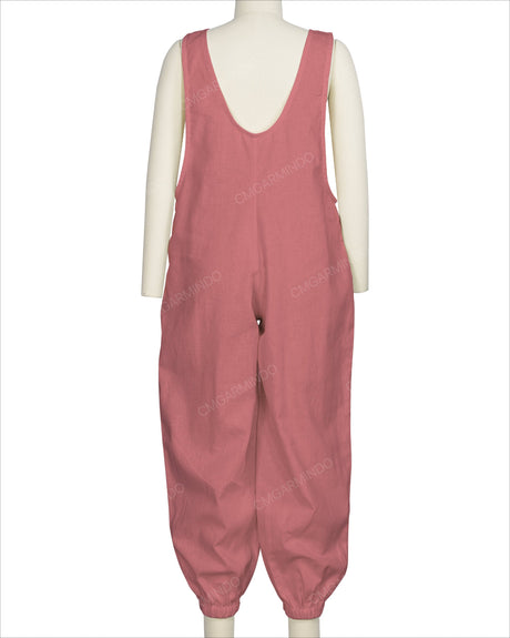 Elastic Hem Relax Overalls