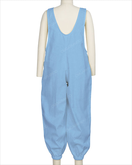 Elastic Hem Relax Overalls