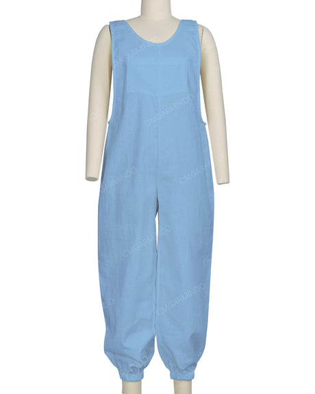 Elastic Hem Relax Overalls
