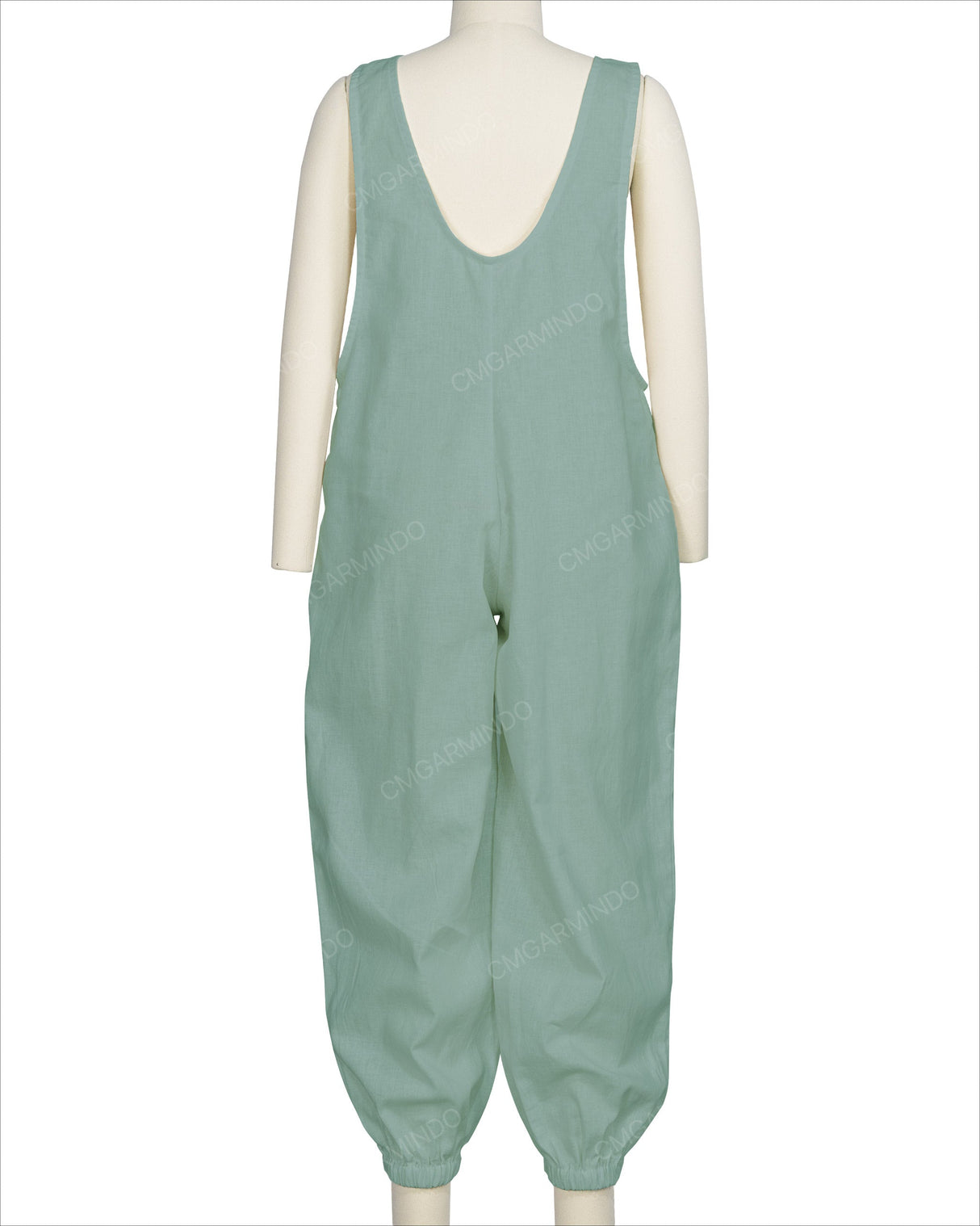 Elastic Hem Relax Overalls