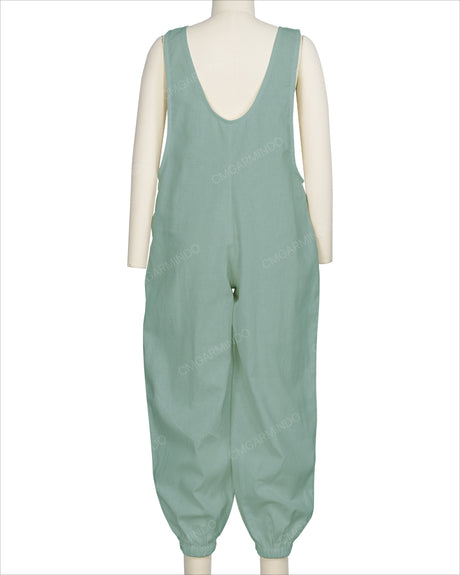 Elastic Hem Relax Overalls