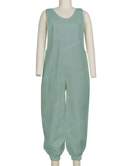 Elastic Hem Relax Overalls