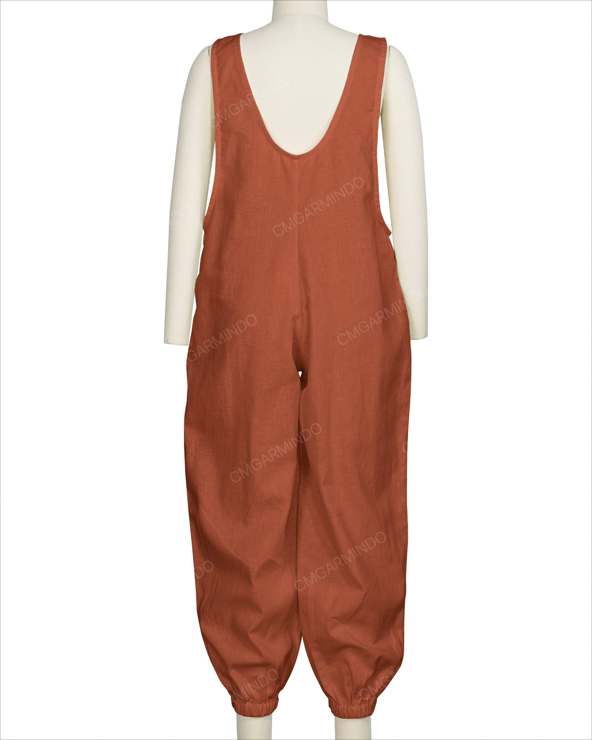 Elastic Hem Relax Overalls