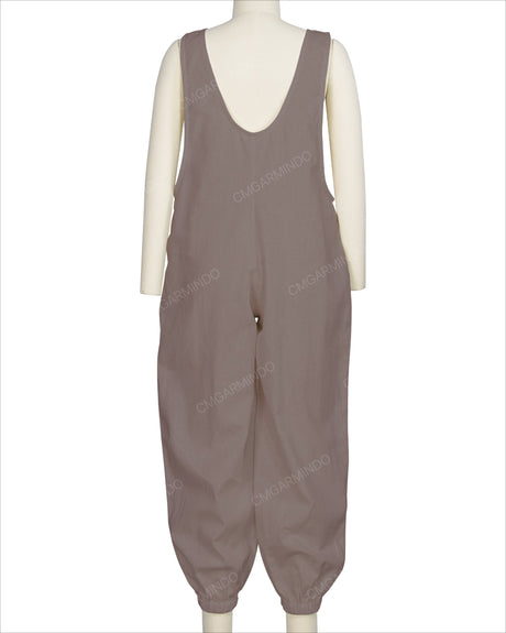 Elastic Hem Relax Overalls