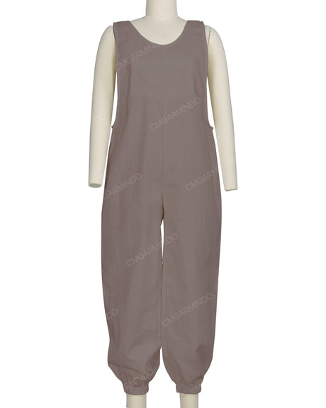 Elastic Hem Relax Overalls