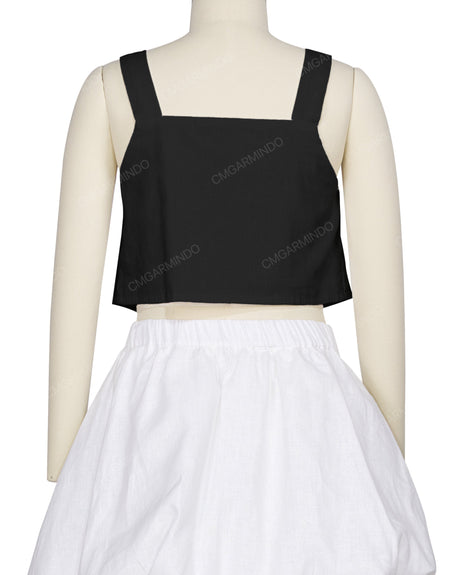 Ruffle Side Button Up Top