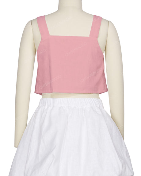 Ruffle Side Button Up Top