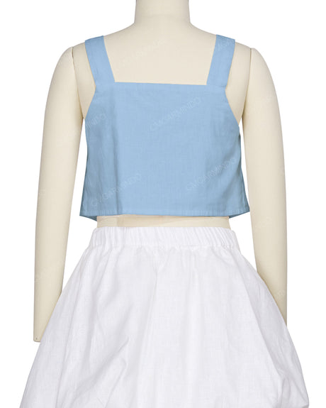 Ruffle Side Button Up Top