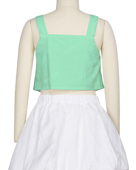 Ruffle Side Button Up Top