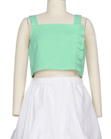 Ruffle Side Button Up Top