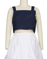 Ruffle Side Button Up Top
