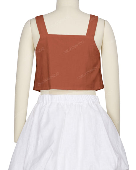 Ruffle Side Button Up Top