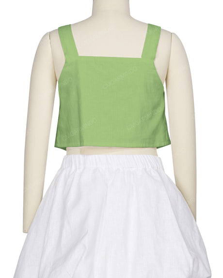 Ruffle Side Button Up Top