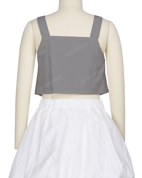 Ruffle Side Button Up Top