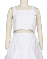 Ruffle Side Button Up Top