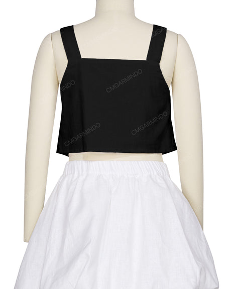Ruffle Side Button Up Top