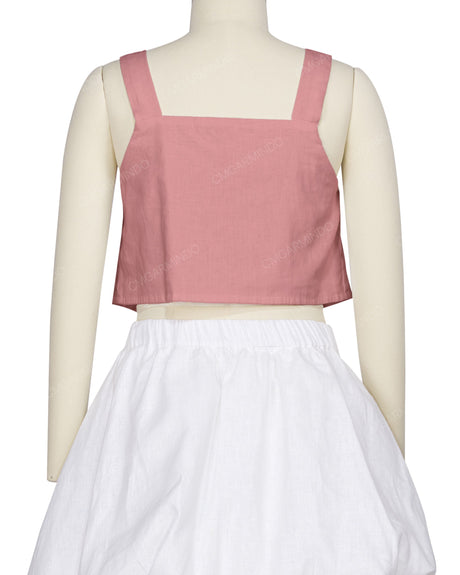 Ruffle Side Button Up Top