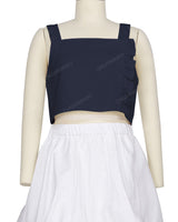 Ruffle Side Button Up Top