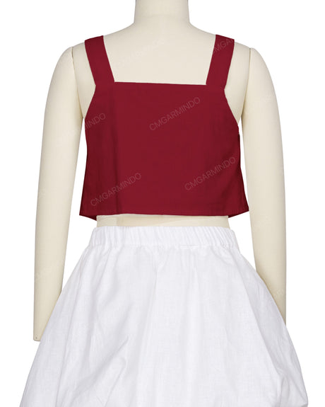 Ruffle Side Button Up Top