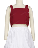 Ruffle Side Button Up Top