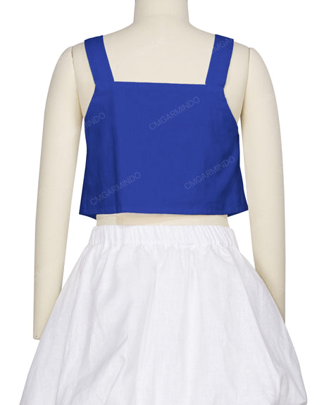 Ruffle Side Button Up Top