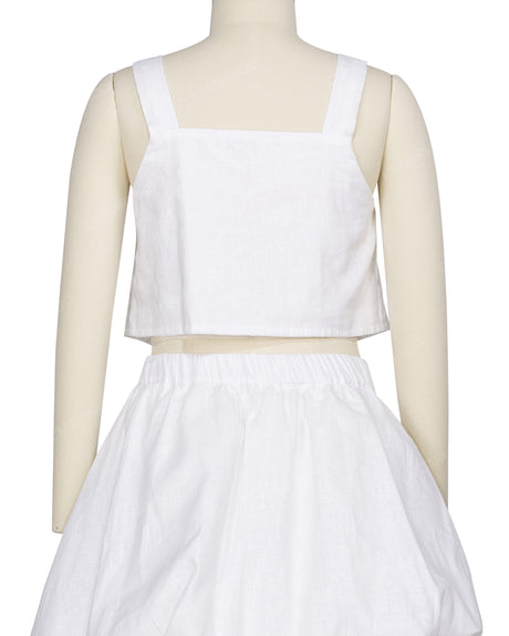 Ruffle Side Button Up Top