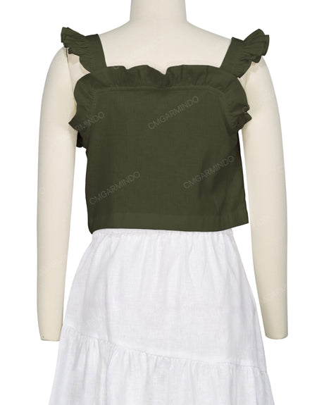 Ruffle Button Up Top