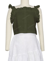 Ruffle Button Up Top