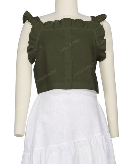 Ruffle Button Up Top