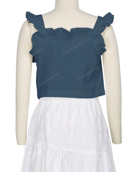 Ruffle Button Up Top