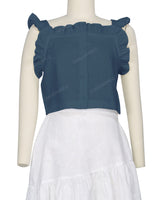 Ruffle Button Up Top