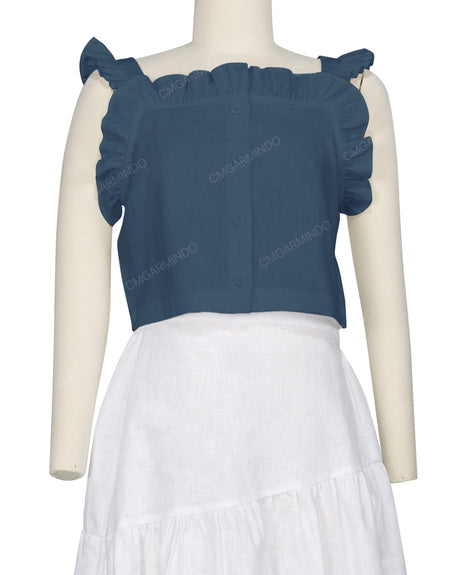 Ruffle Button Up Top