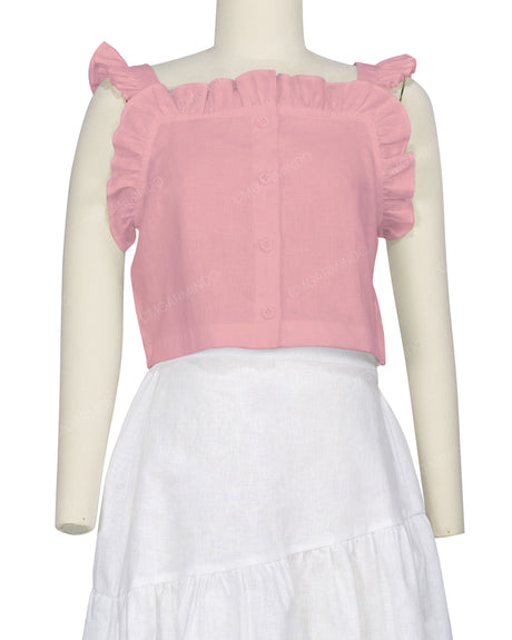 Ruffle Button Up Top