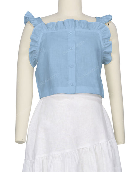 Ruffle Button Up Top