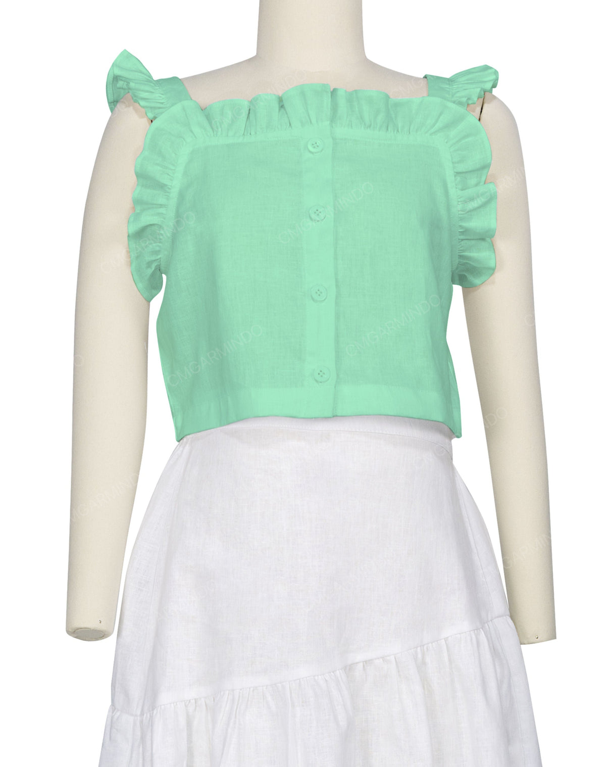 Ruffle Button Up Top