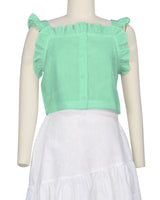 Ruffle Button Up Top