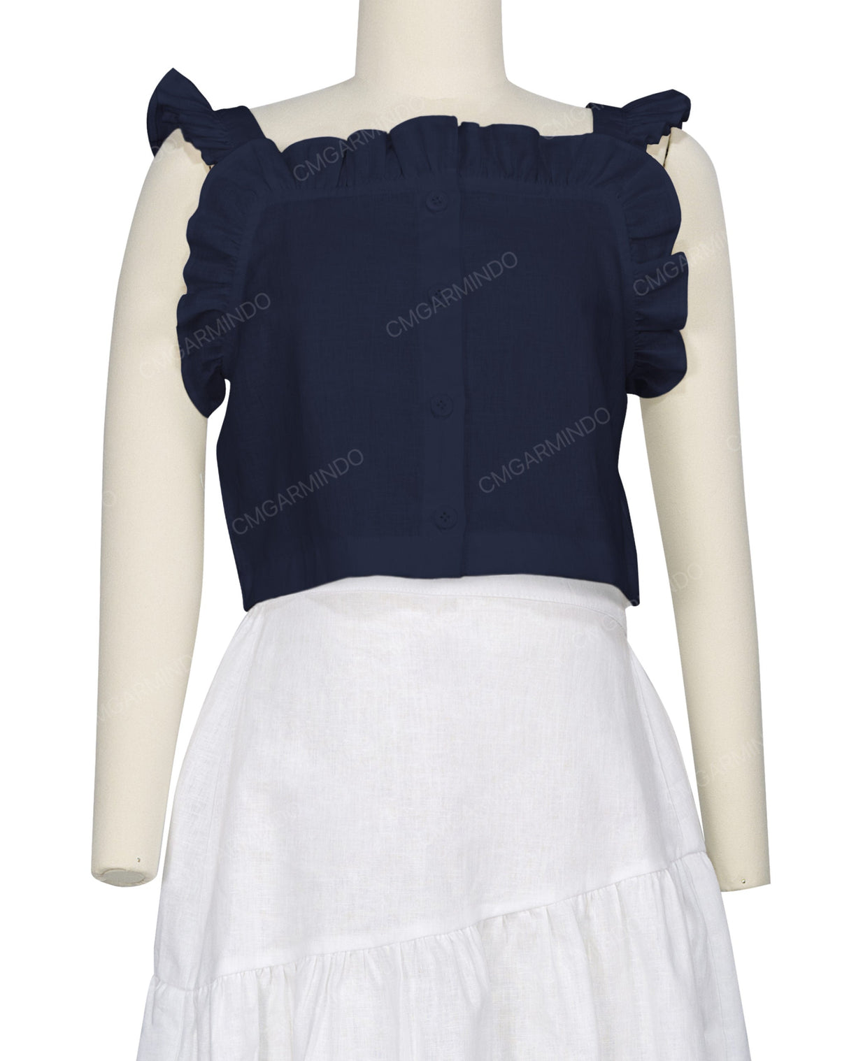 Ruffle Button Up Top
