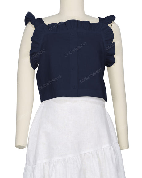 Ruffle Button Up Top