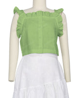 Ruffle Button Up Top