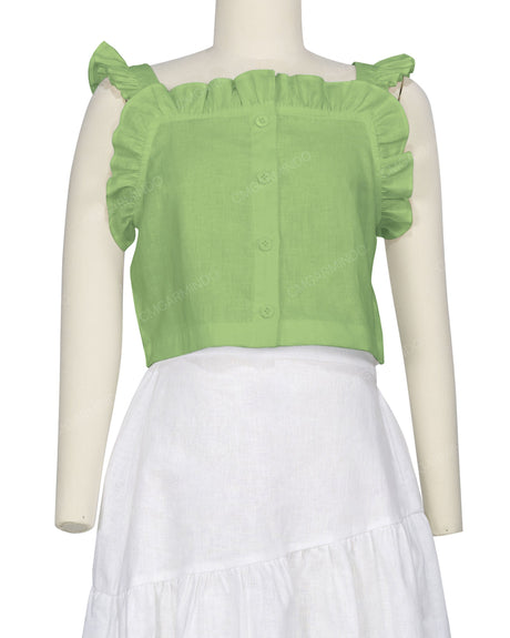 Ruffle Button Up Top