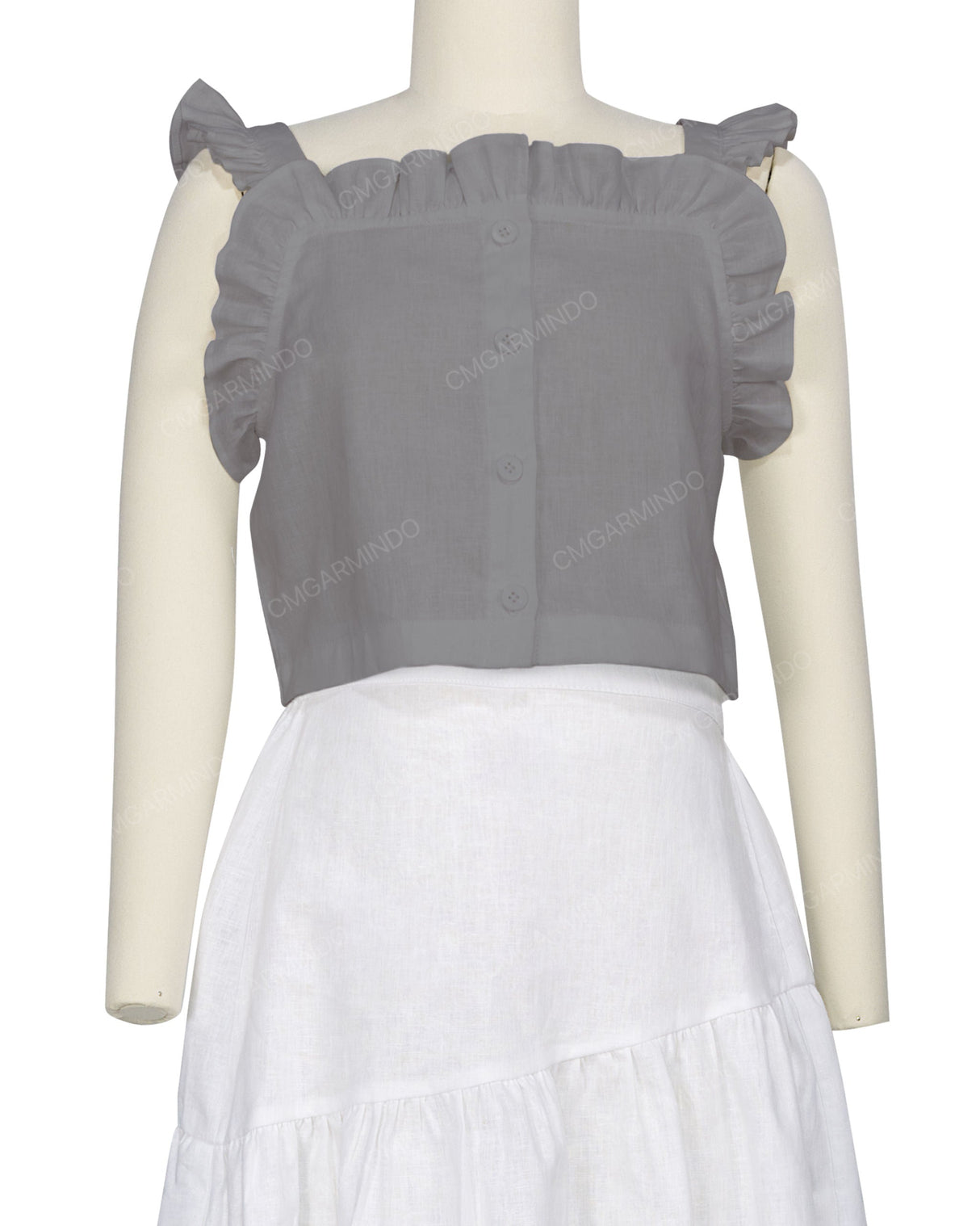 Ruffle Button Up Top