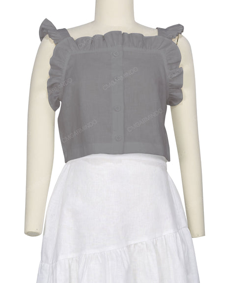 Ruffle Button Up Top
