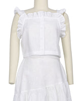 Ruffle Button Up Top