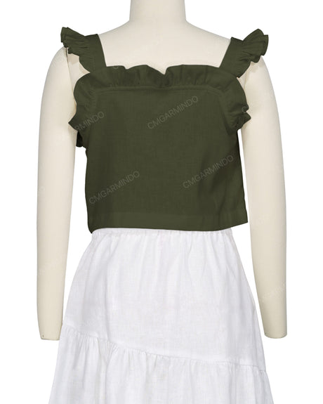 Ruffle Button Up Top