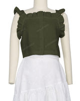 Ruffle Button Up Top