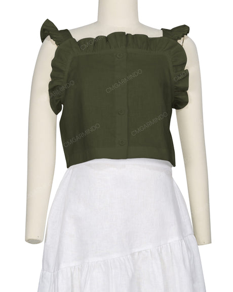 Ruffle Button Up Top