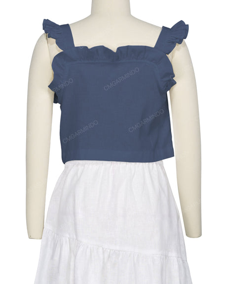 Ruffle Button Up Top